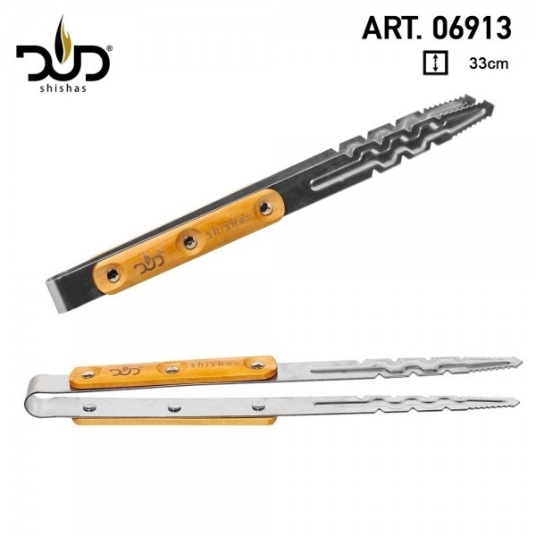 DUD Shisha | Tong with Wooden handle 33 cm long for charcoal