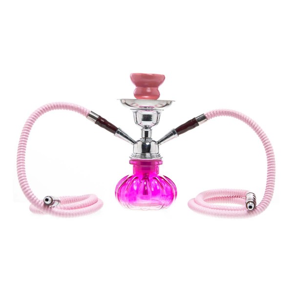 Pumpkin | Hookah- Pink- H:24cm - 2 pink hoses