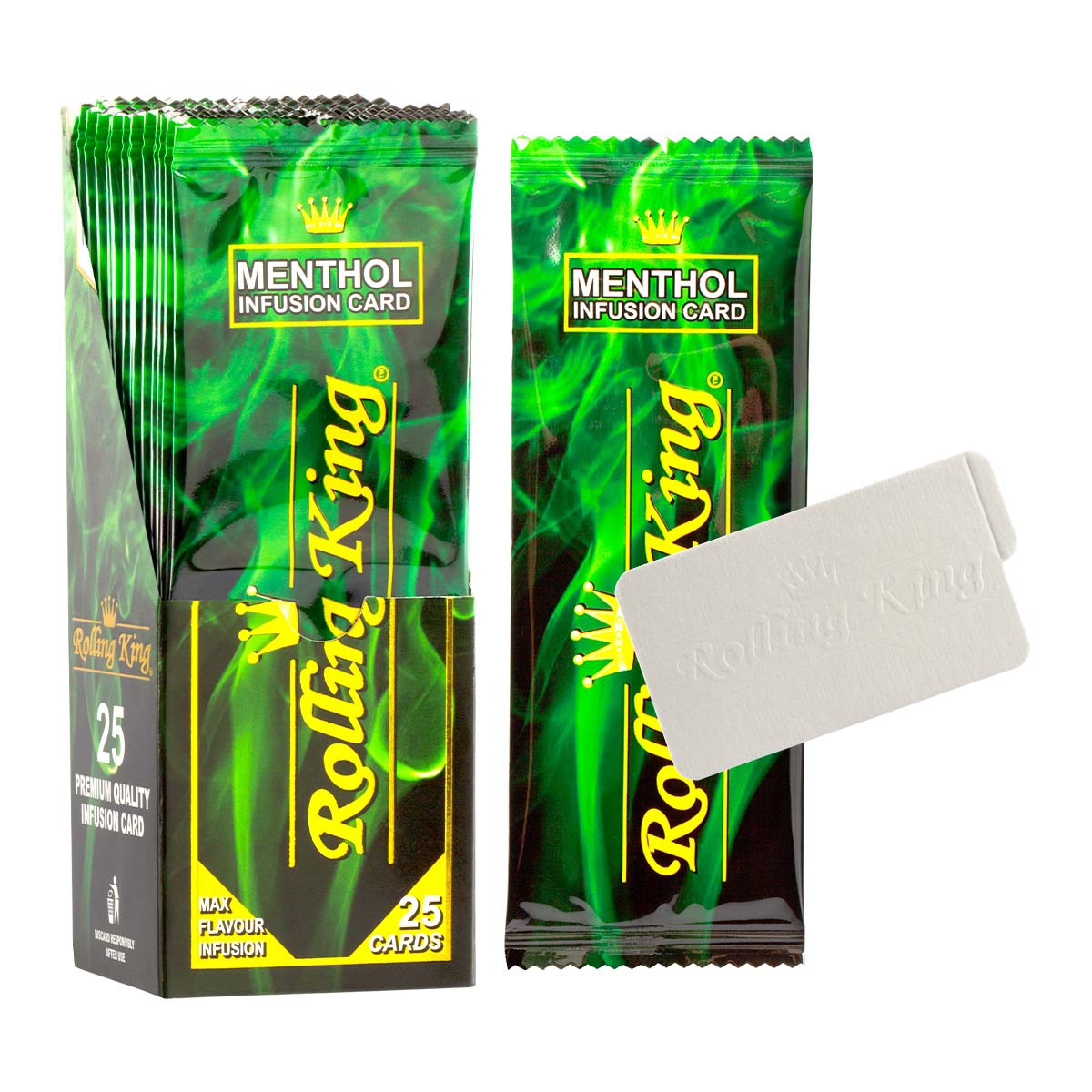 Rolling King, Menthol Infusion Card 25 pcs in display, Incense, Lifestyle, HEADSHOP