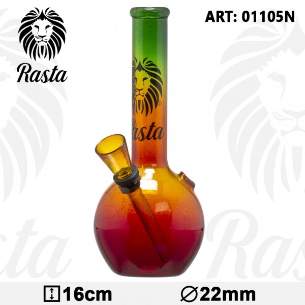 Rasta | Glass Bouncer Bong- H:16cm- Ø:22mm