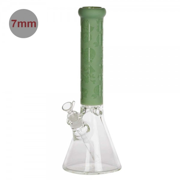 Amsterdam | Limited Edition Mixed Green Skull Beakers - H:37cm - Ø:50mm SG:18.8mm - 5mm thickness