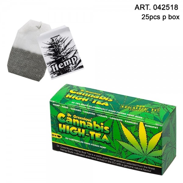 Cannabis | Hemp Bud Tea Made with 100% real cannabis bud! 20 herbal tea bags Amsterdam high tea!