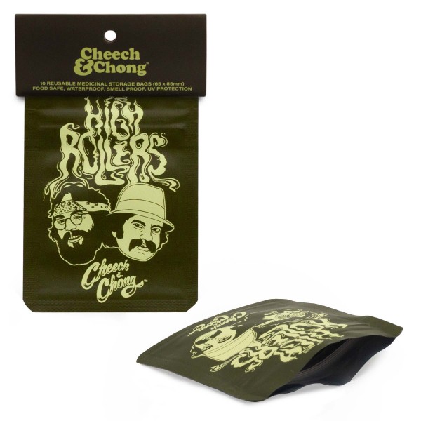 G-Rollz | Cheech & Chong 'High Rollers' 65x85mm Smellproof Bags - 10pcs in Display