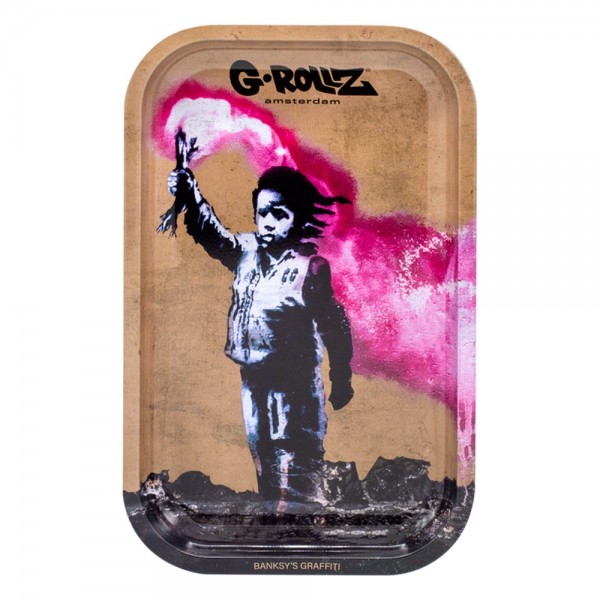 G-ROLLZ | Banksy&#039;s &#039;Torch Boy&#039; Medium Tray 17.5 x 27.5 cm