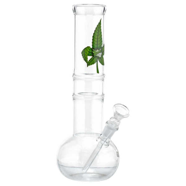 CannaHeroes | Glass Bong Cannaleaf - H:29cm- Ø:50mm-SG:14.5mm