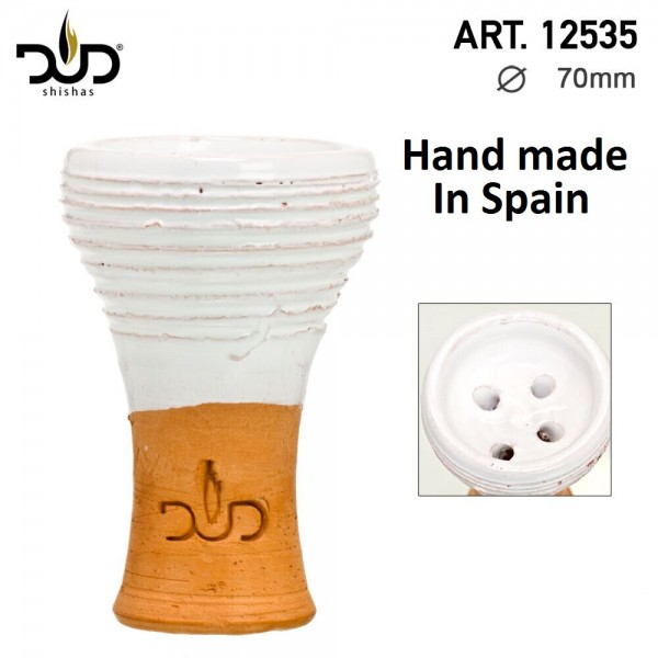 DUD Shisha | Clay bowl-handmade in Spain-white