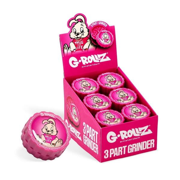 G-Rollz | Banksy's Graffiti 3-Part Grinder 53mm "Thug for Life" (18pcs/display)