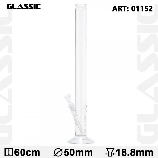 Glassic Glass Bong - H:60cm- Ø:50mm- Socket:18.8mm