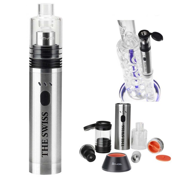 Atmos | The Swiss-Multi Purpose Rig Attachement Vaporizer-Multi Option Heating chamber-1500mAh Batte