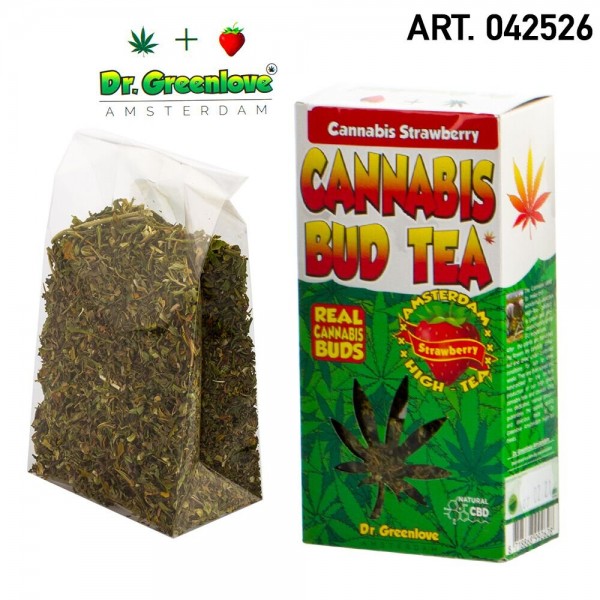Cannabis | 100% Cannabis Bud Tea Strawberry - Hemp Bud Tea made with 100% real cannabis buds!