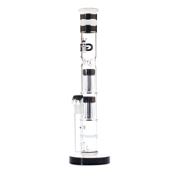 Grace Glass | Tower Black Barrel Tree arm perc Bong H:45cm Socket:29.2mm TH:5mm