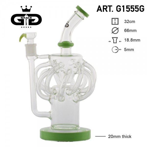Grace Glass | Ultra Rycler Green H:32cm - Ø:66mm - SG:18.8mm