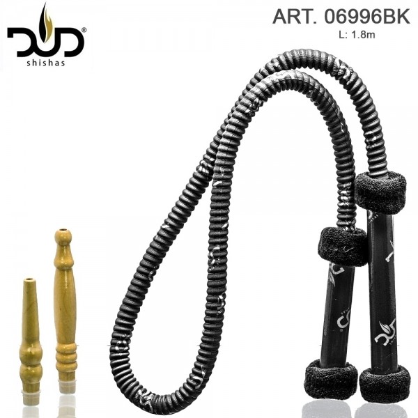 DUD Shisha | Hose Long Grip- Black- L: 1.8m
