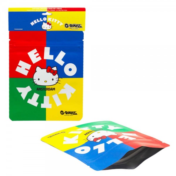G-Rollz | Hello Kitty &#039;Retro Classic&#039; 100x125 mm Foodsafe Storage Supplement Pouch - 8pcs in Pack