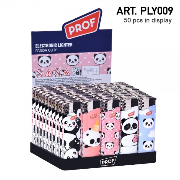 Prof | Cute Panda lighters 50 pcs in a display