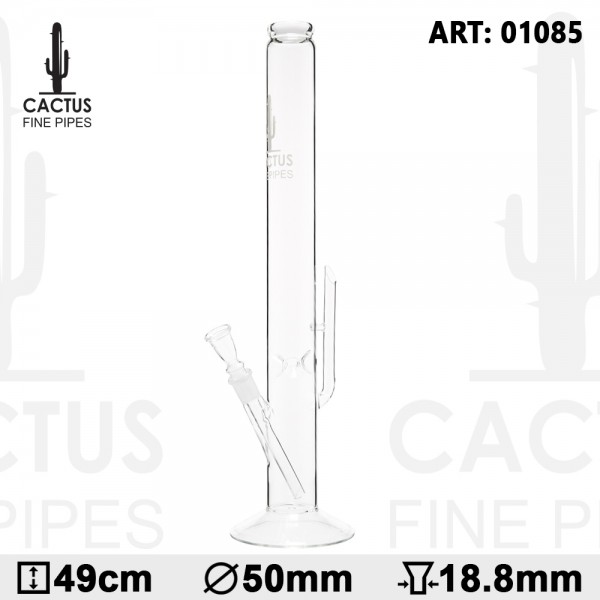 Kaktus | Glasbong - H:49cm - Ø:50mm - Sockel:18.8mm