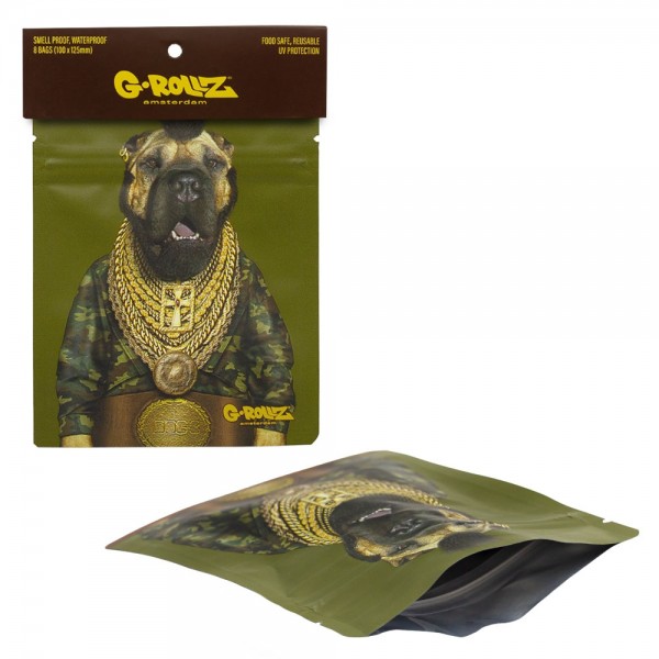 G-Rollz | 'Fool' 100x125 mm Smellproof Bags - 8 pcs in Display