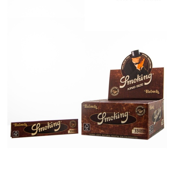 Smoking | BROWN King Size 33 leaves per book 50 books per box