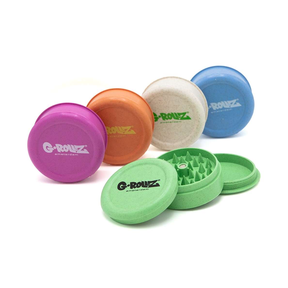 G-Rollz | Hemp 3-Part Grinder - Ø60mm Mix color (16pcs/display