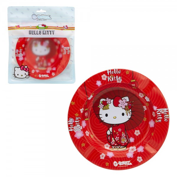 G-Rollz | Hello Kitty &#039;Kimono Red&#039; Ashtray - Dia: 13.5cm - 10pcs in Display