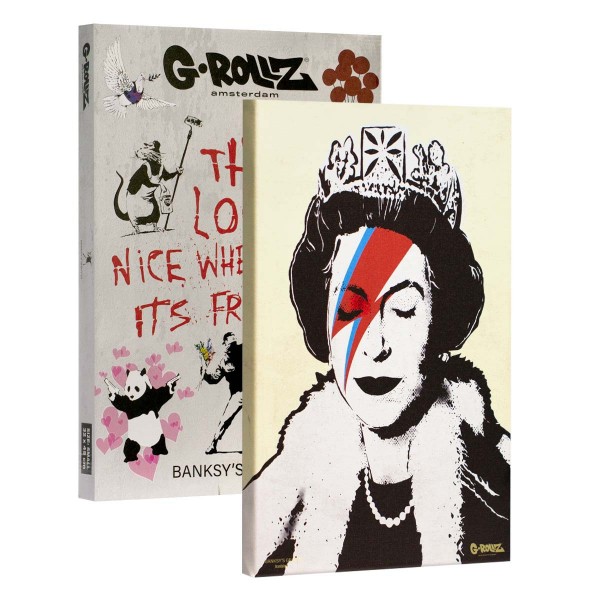 G-Rollz | Banksy&#039;s Graffiti - LIZZIE STARDUST Canvas (48x67.5x2.5cm)