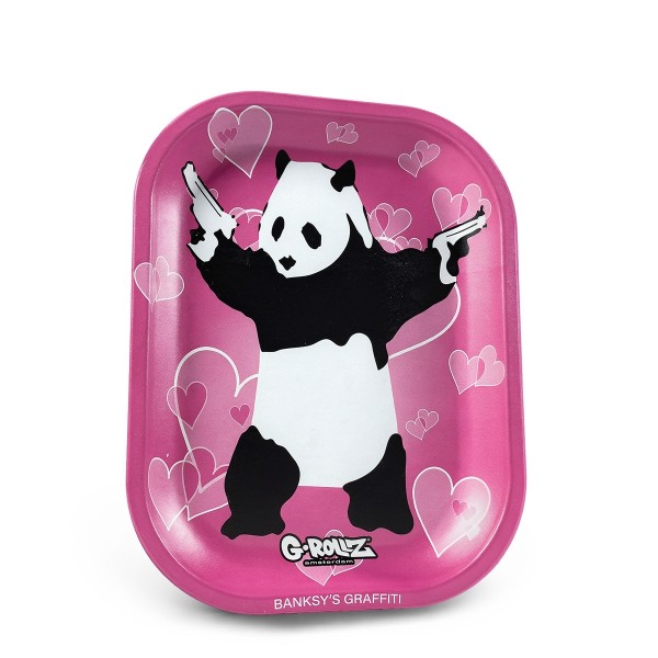 G-Rollz | Banksy's Graffiti 'Panda Gunnin' Small Tray 14x18 cm