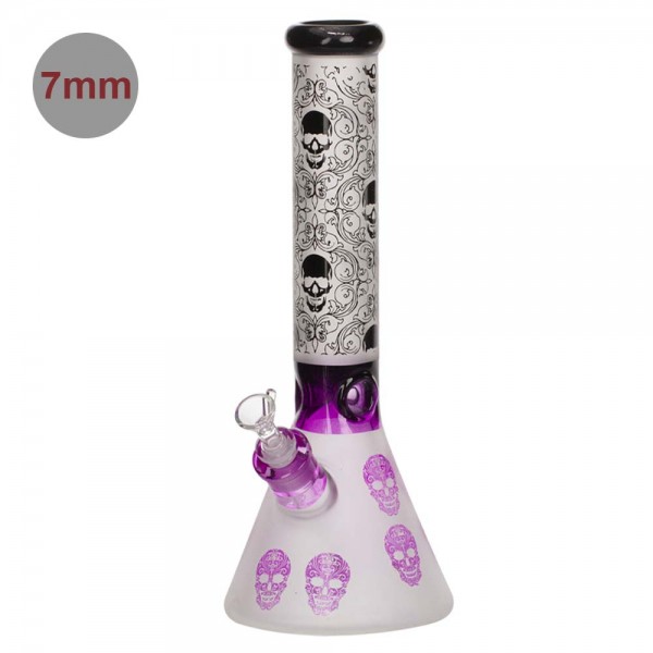 Amsterdam | Limited Edition Skull Pattern Beaker - H:35cm - Ø:50mm - SG:18.8mm - 7mm thickness