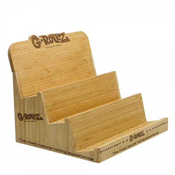 G-ROLLZ | Bamboo Display for Medium Sized Metal Boxes