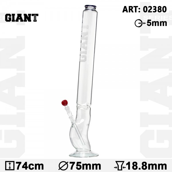 Giant | Bolt Glass Bong- H:74cm- Ø:75mm- Socket:18.8mm