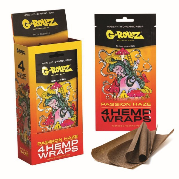 G-Rollz | 4x Passion Fruit Flavored Hemp Wraps (15 Pack Display, 60 Blunts)