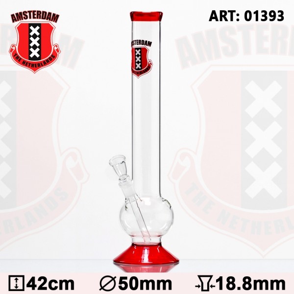 Bong en verre Amsterdam Bouncer - H:42cm - Ø:50mm- SG:18.8mm