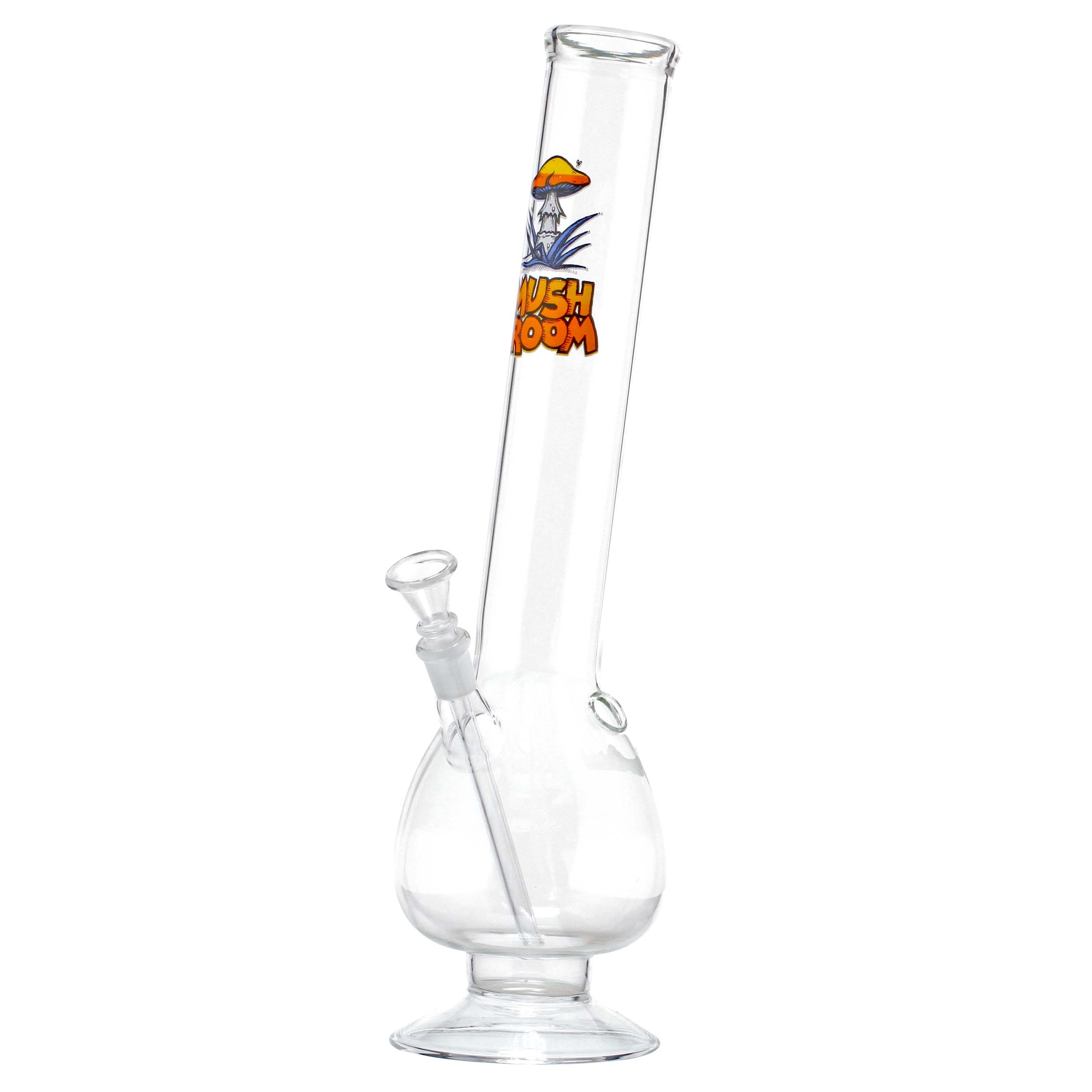 Cylindrical Smoking Glass Bong Water Smoking Pipe Bong With Removable Bowl  20cm