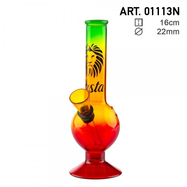 Rasta | Bouncer Glass Bong - H:16cm - Ø:22mm