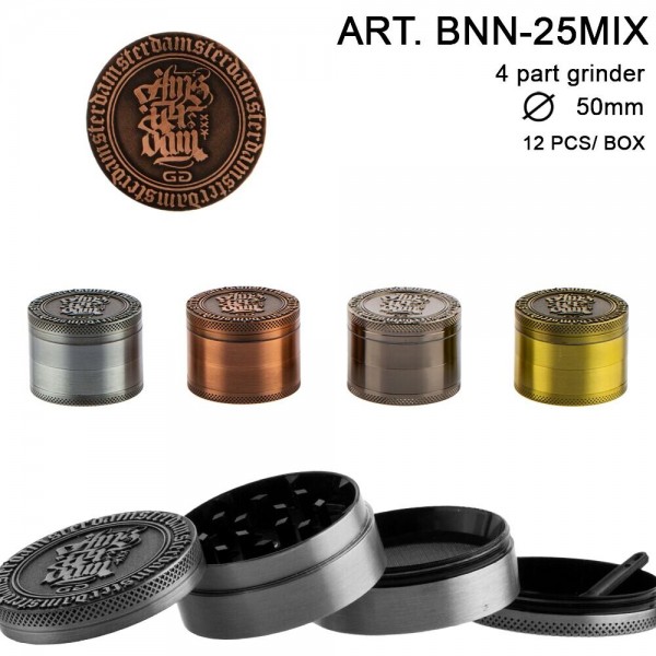 Grace Glass Amsterdam | Grinder - 4part - Ø:50mm - 12pcs/box