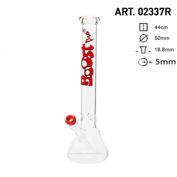 Boost | Beaker Glass Bong -H:44cm- Ø:50mm- Socket:18.8mm- WT:5mm (circa)