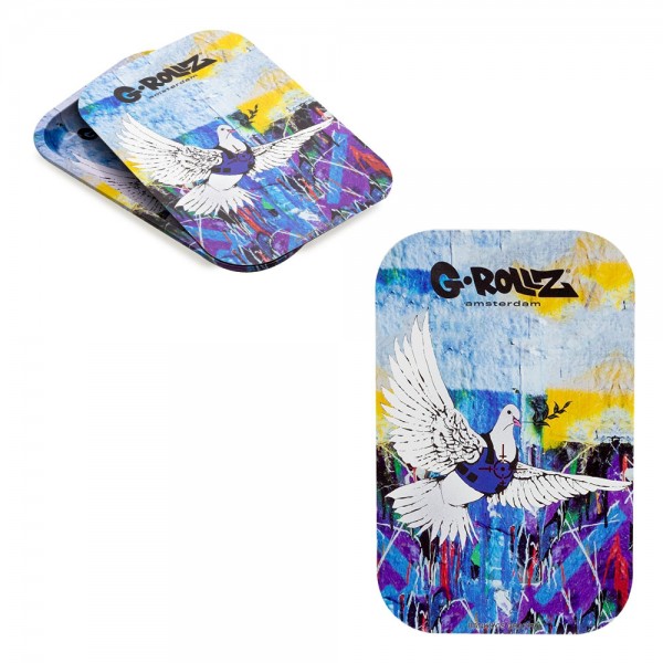 G-ROLLZ | Banksy's Graffiti 'Bulletproof Dove' Magnet Cover for Medium Tray 27.5x17.5 cm