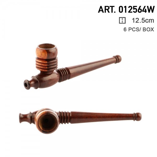Amsterdam | Wooden Pipe 12.5 cm - 6 pcs in box