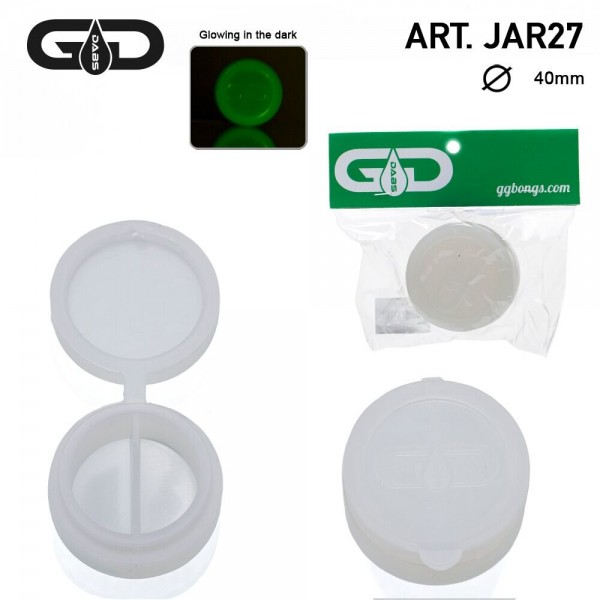 Grace Glass | Dabs GLOW IN THE DARK Silicon Jar- Ø:40mm