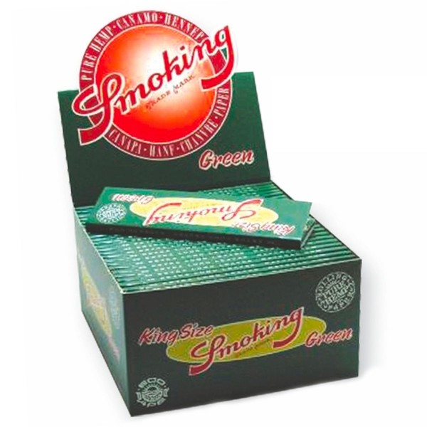 Smoking | GREEN King Size 33 leaves per book 50 books per box