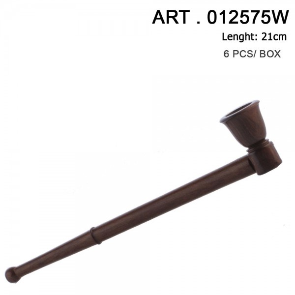 Amsterdam | Wooden Pipe 21 cm - 6 pcs in box - Minimum order 6 pcs