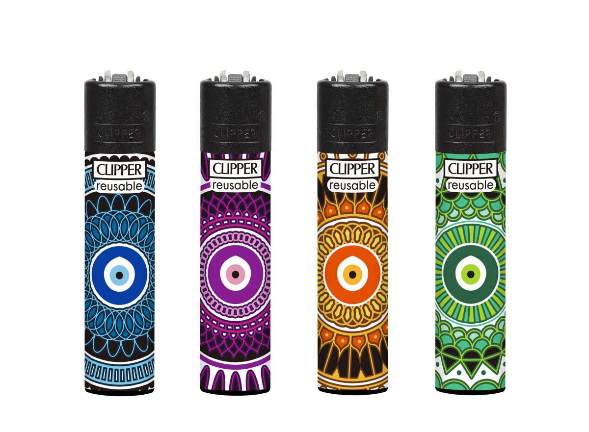 Clipper Native Totem 2 refillable lighters with mixed designs 48pcs