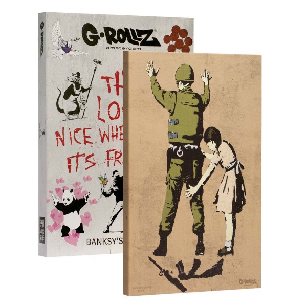 G-Rollz | Banksy&#039;s Graffiti - SOLDIER FRISKED Canvas (32x45x2cm)