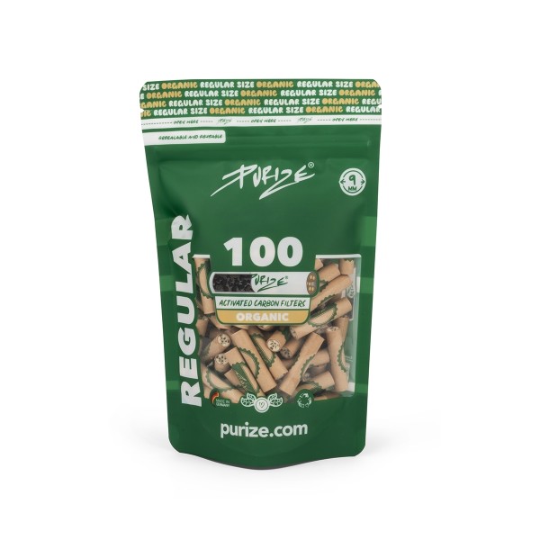 Purize | 100 Regular Size Organic Filters Ø:9mm x 36mm
