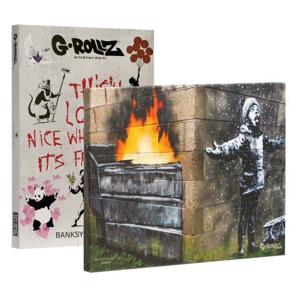 G-Rollz | Graffiti de Banksy - Toile SEASON&#039;S GREATINGS (45x32x2cm)