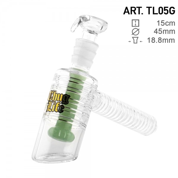 Thug Life | Bubbler Green - H:15cm - Ø:45mm - SG:18.8mm