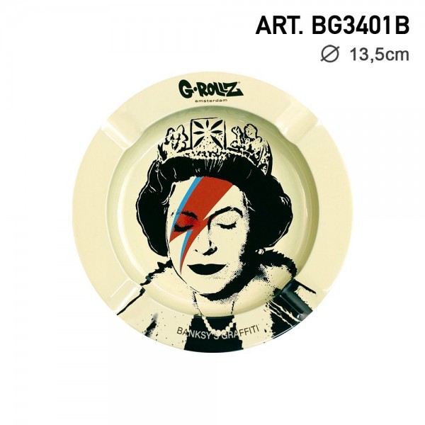 G-Rollz | Graffiti de Banksy &#039;Lizzie Stardust&#039; Cendrier - Dia : 13.5cm
