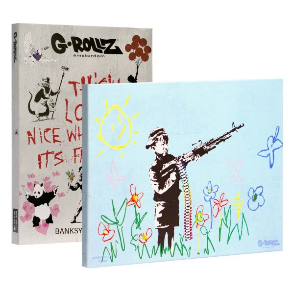 G-Rollz | Banksy&#039;s Graffiti - CHILD SOLDIER Canvas (45x32x2cm)