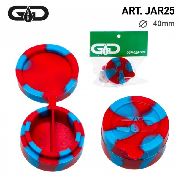 Grace Glass | Dabs Silicon Jar- Red Blue- Ø:40mm
