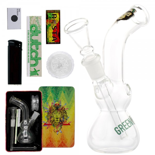 | Greenline Bong giftset with 1 x Bong - 1 x Grinder - 1 x lighter - 5 x screen -