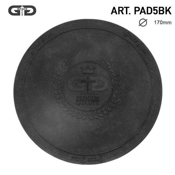 Grace Glass | Small silicon Pad - Underlay for Bongs- BLACK- Ø:170mm-single piece